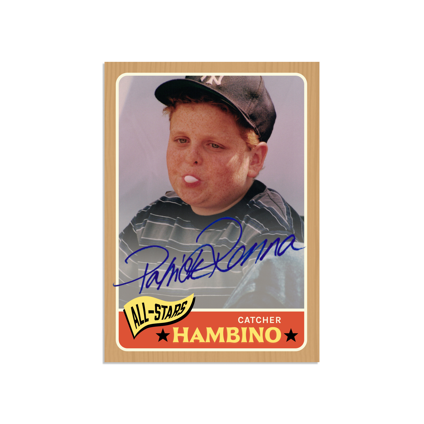 Autographed Baseball Card Hambino Athletics